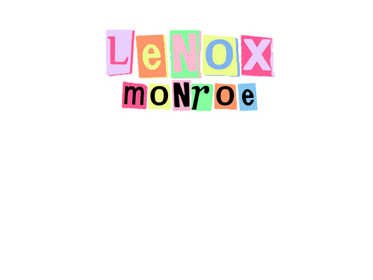 "Lenox Monroe" Alphabet Block Vinyl Sticker | Expected to start shipping June 22