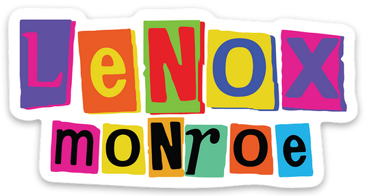 "Lenox Monroe" Alphabet Block Vinyl Sticker