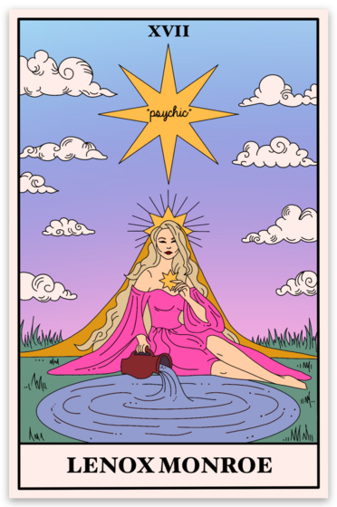 Lenox Monroe "psychic" Tarot Card Vinyl Sticker | Expected to start shipping June 22